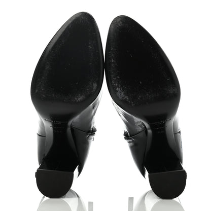 Saint Laurent Patent Loulou 95 Ankle Zip Boot 36.5 Black 5 of 8