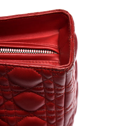 Christian Dior Vintage Lambskin Cannage Large Lady Dior Red 11 of 20