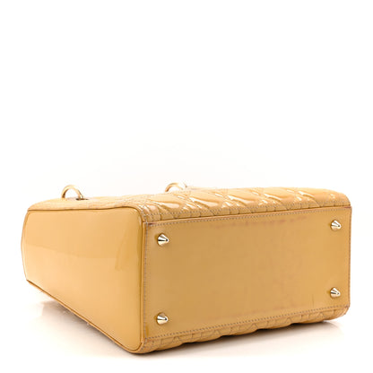 Christian Dior Patent Cannage Medium Lady Dior Beige 4 of 10