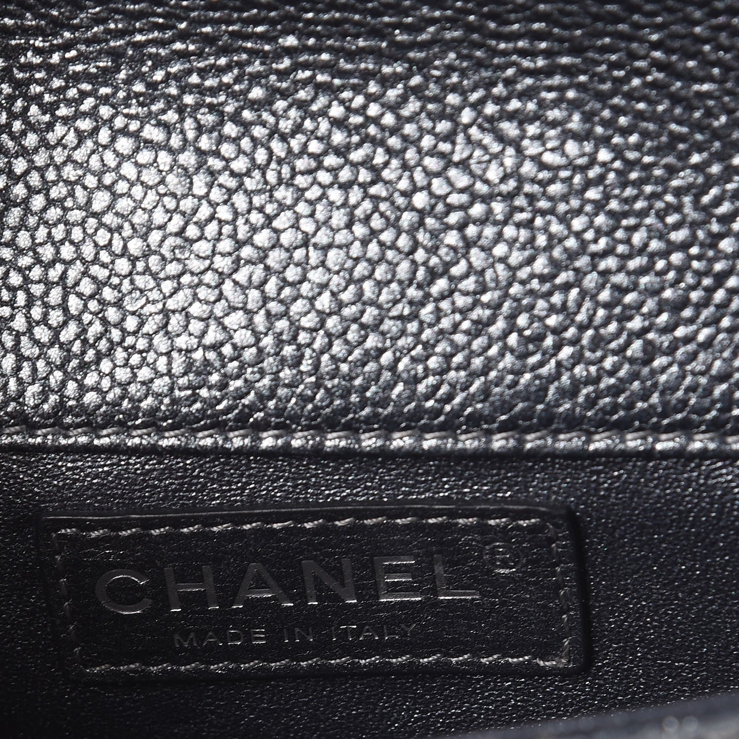 Chanel Metallic Caviar Quilted Extra Mini Flap Dark Grey 6 of 7