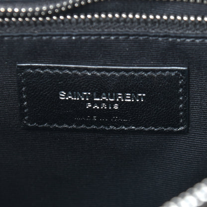 Saint Laurent Calfskin Y Quilted Monogram Large Loulou Chain Satchel Asphalt 5 of 8