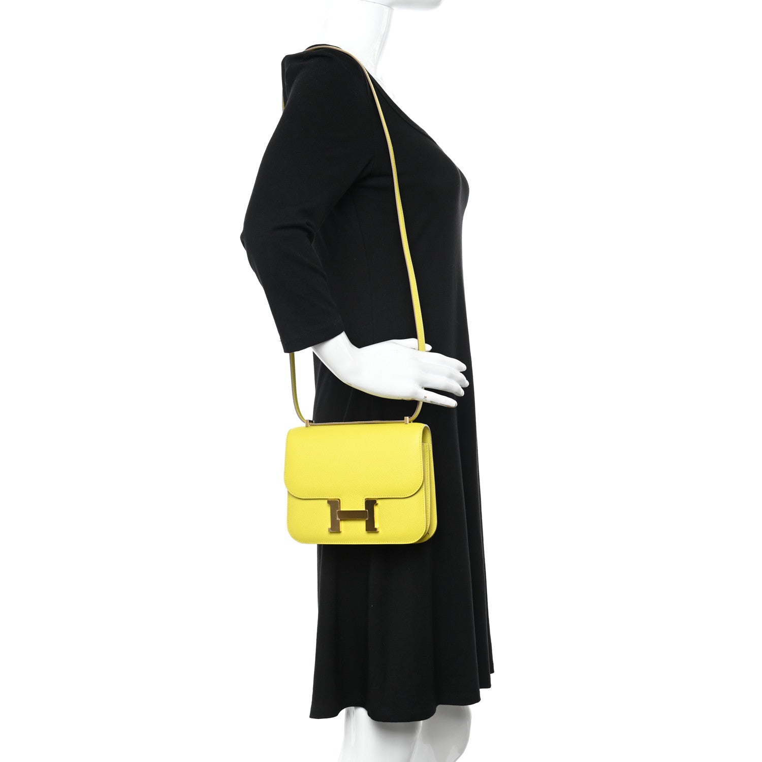 Hermes Epsom Constance 18 Lime 2 of 12