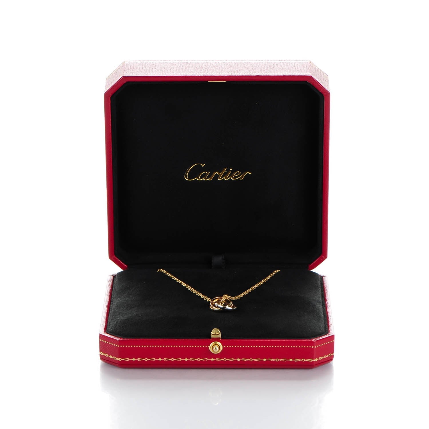 Cartier 18K Pink Yellow White Gold Trinity Pendant Necklace 9 of 9