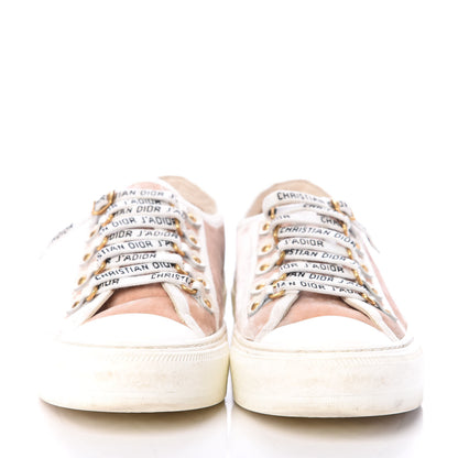 Christian Dior Velvet Walk'N'Dior Low Top Sneakers 38 Nude 2 of 7