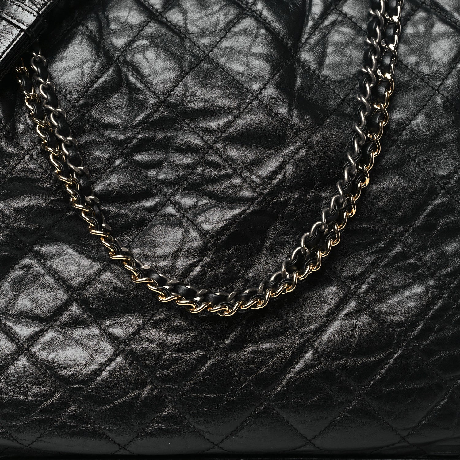 Chanel Aged Calfskin Quilted Maxi Gabrielle Hobo Black 8 of 11