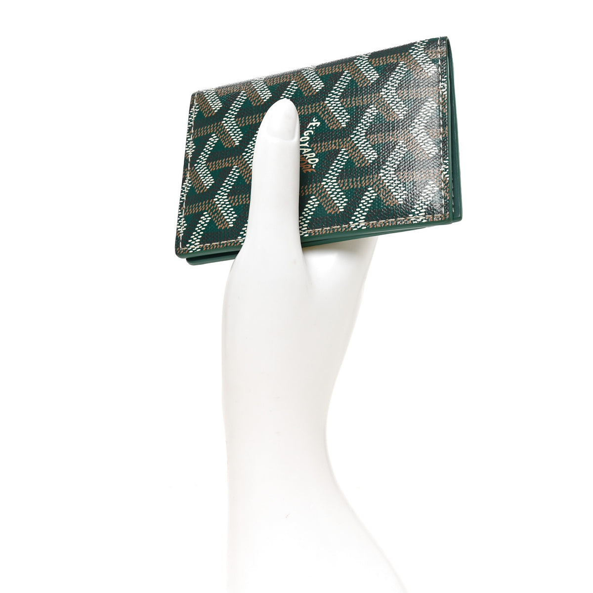 Goyard Goyardine Saint Marc Folding Card Case Green 2 of 7