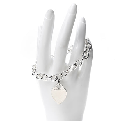 Tiffany Sterling Silver Heart Tag Charm Bracelet 2 of 4