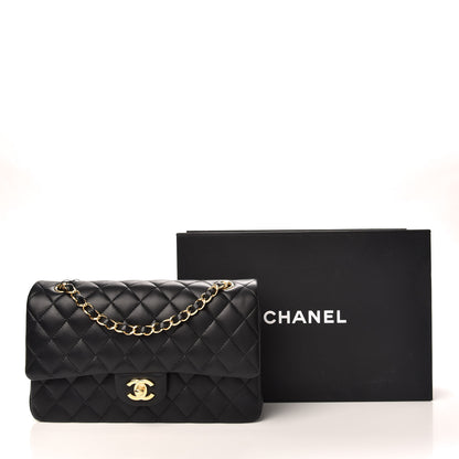 Chanel Lambskin Quilted Medium Double Flap Black 10 of 10