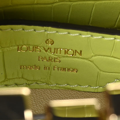 Louis Vuitton Iridescent Alligator Nano Capucines Lime 7 of 10