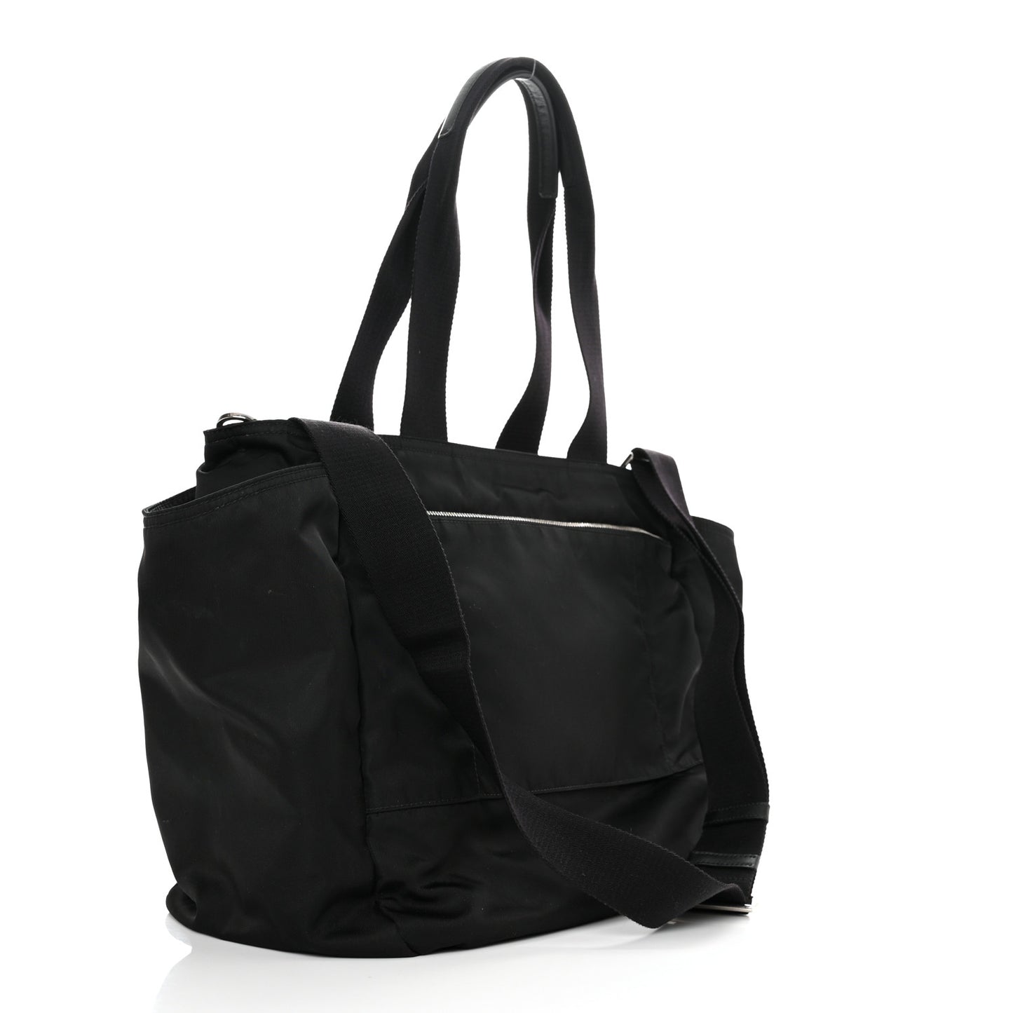 Tessuto Nylon Vela Diaper Bag Black