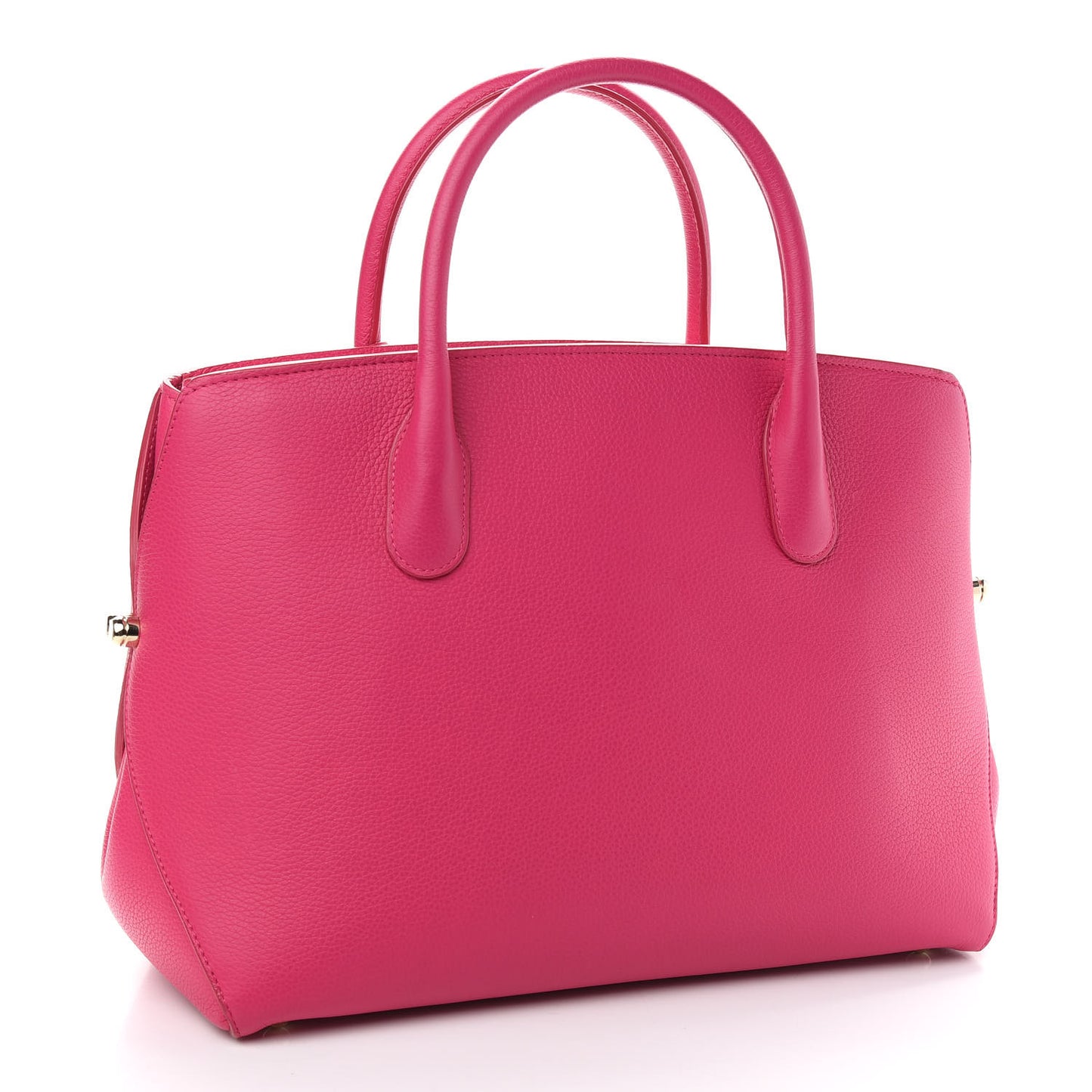 Grained Calfskin Bar Tote Coquelicot