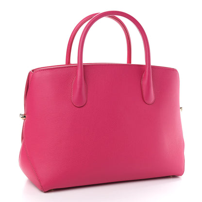 Christian Dior Grained Calfskin Bar Tote Coquelicot 3 of 9