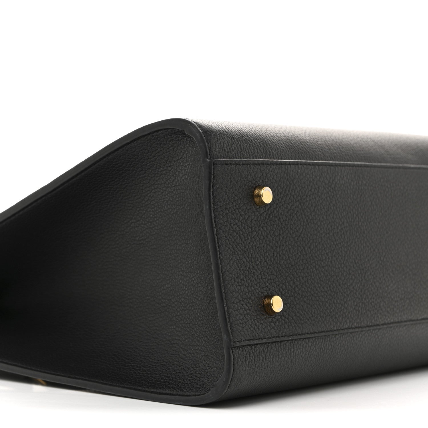 Versace Grained Calfskin Large Virtus Top Handle Shoulder Bag Black 8 of 15