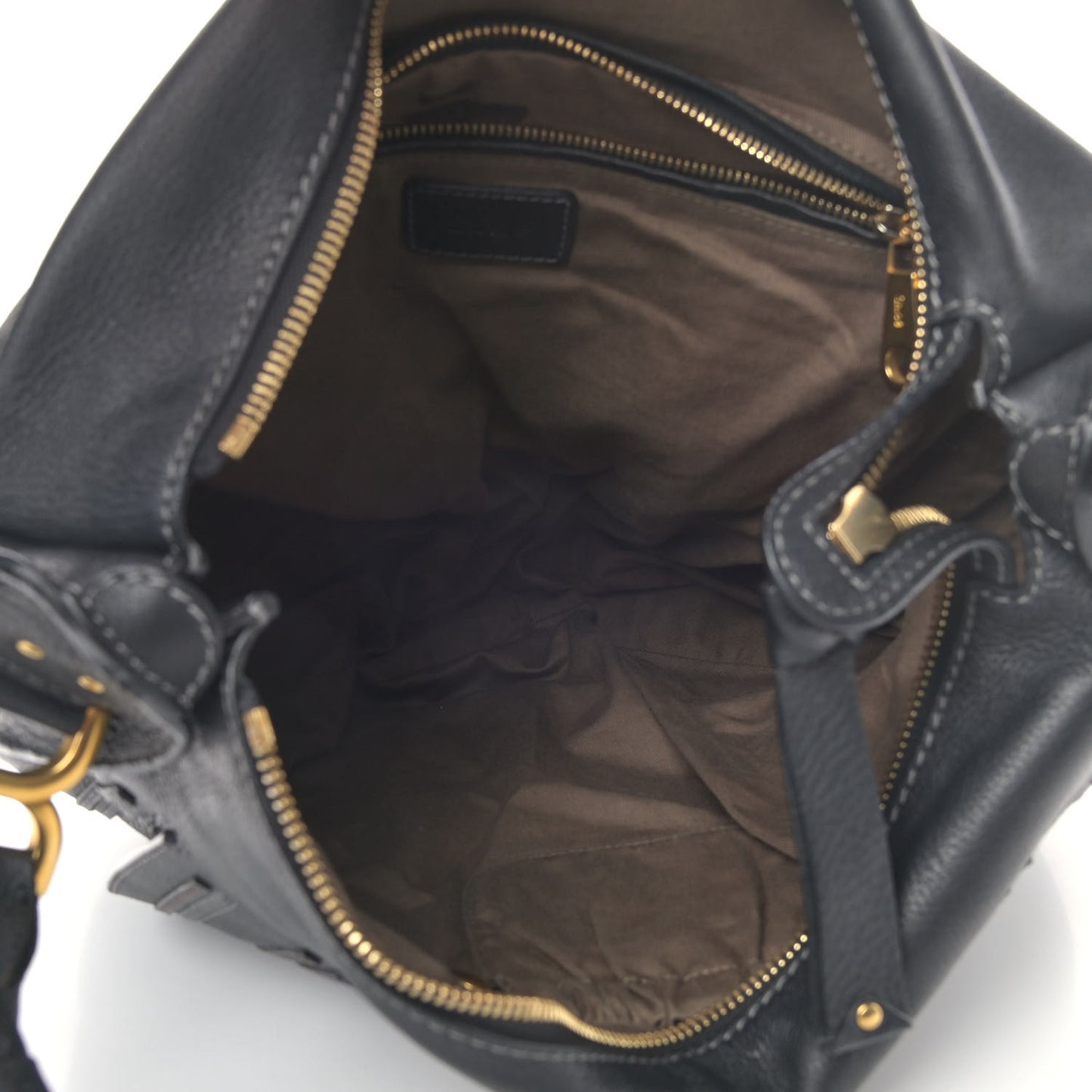 Calfskin Large Marcie Hobo Black