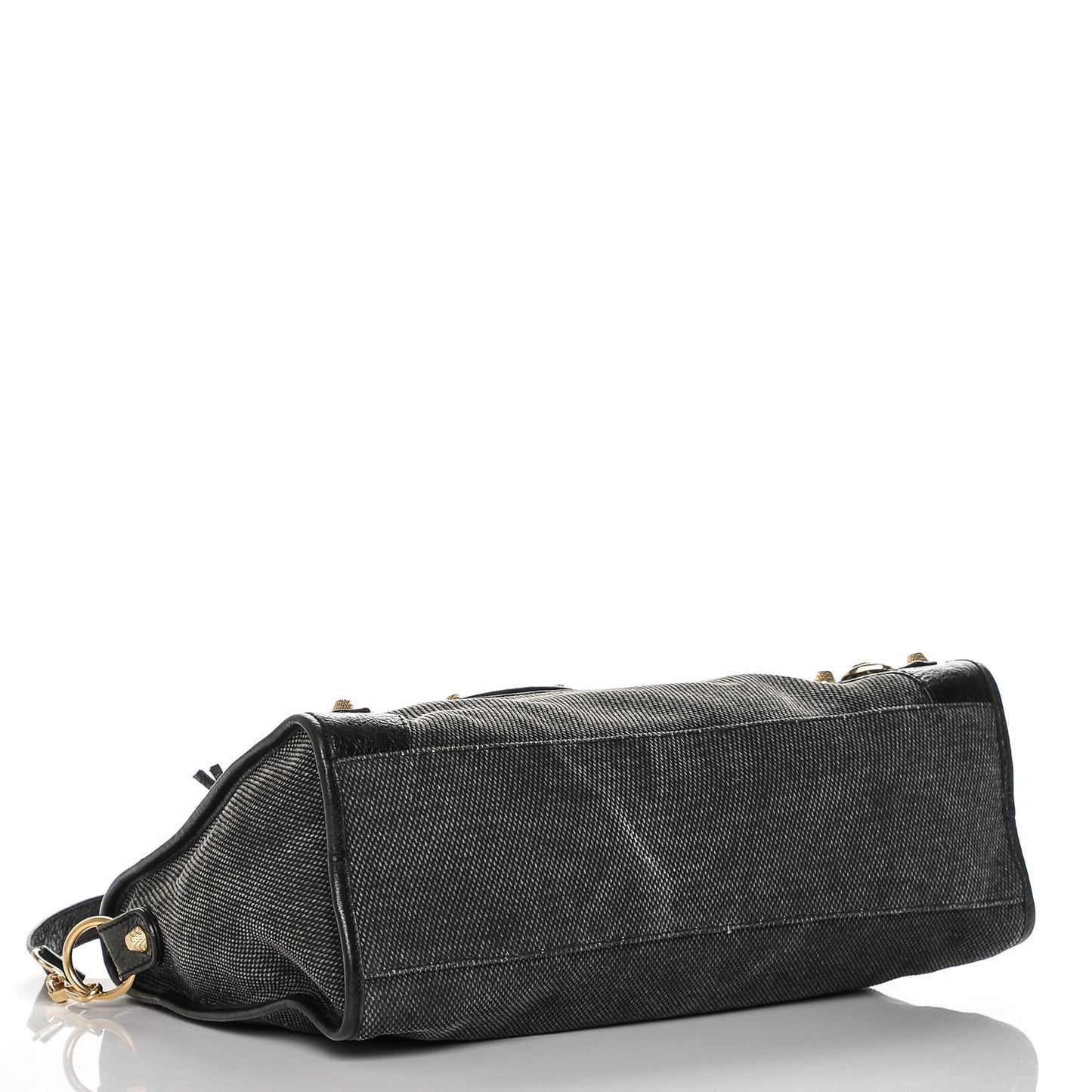 Agneau Canvas Giant 12 Gold Hardware City Black