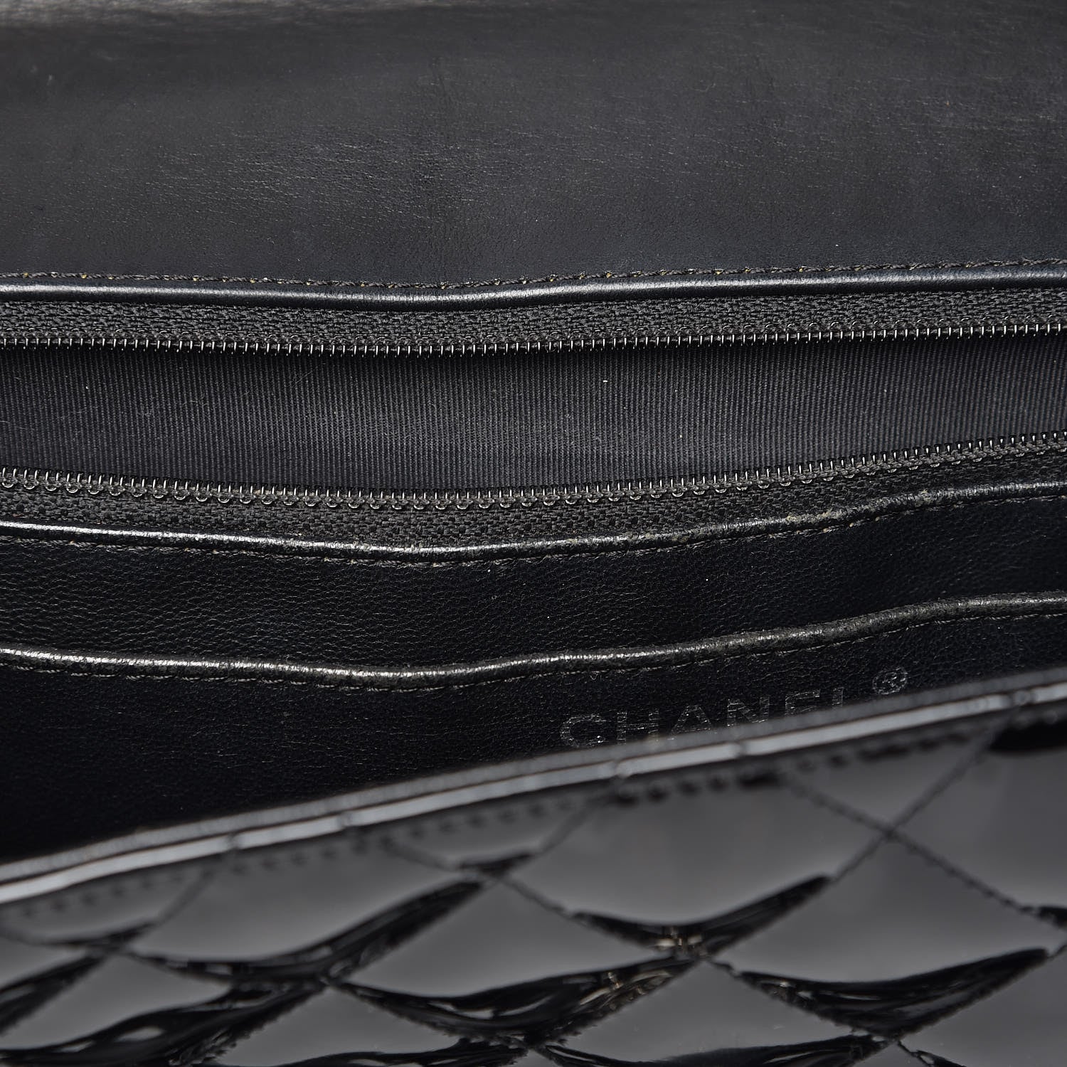 Chanel Patent Quilted Maxi Single Flap Black 10 of 17