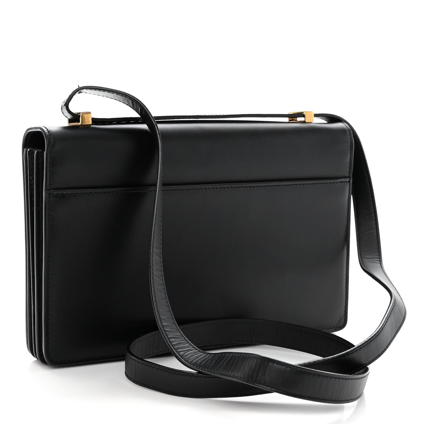 SAINT LAURENT Smooth Calfskin Shoulder Bag Black