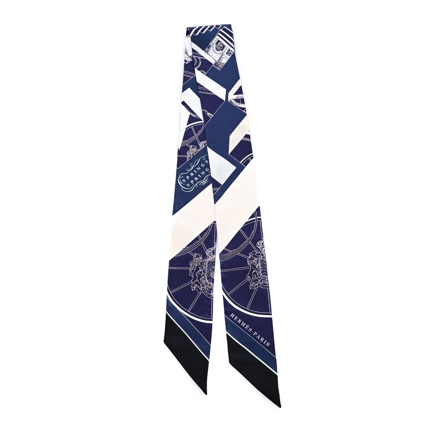 Silk Springs Springs Twilly Marine Creme Petrole