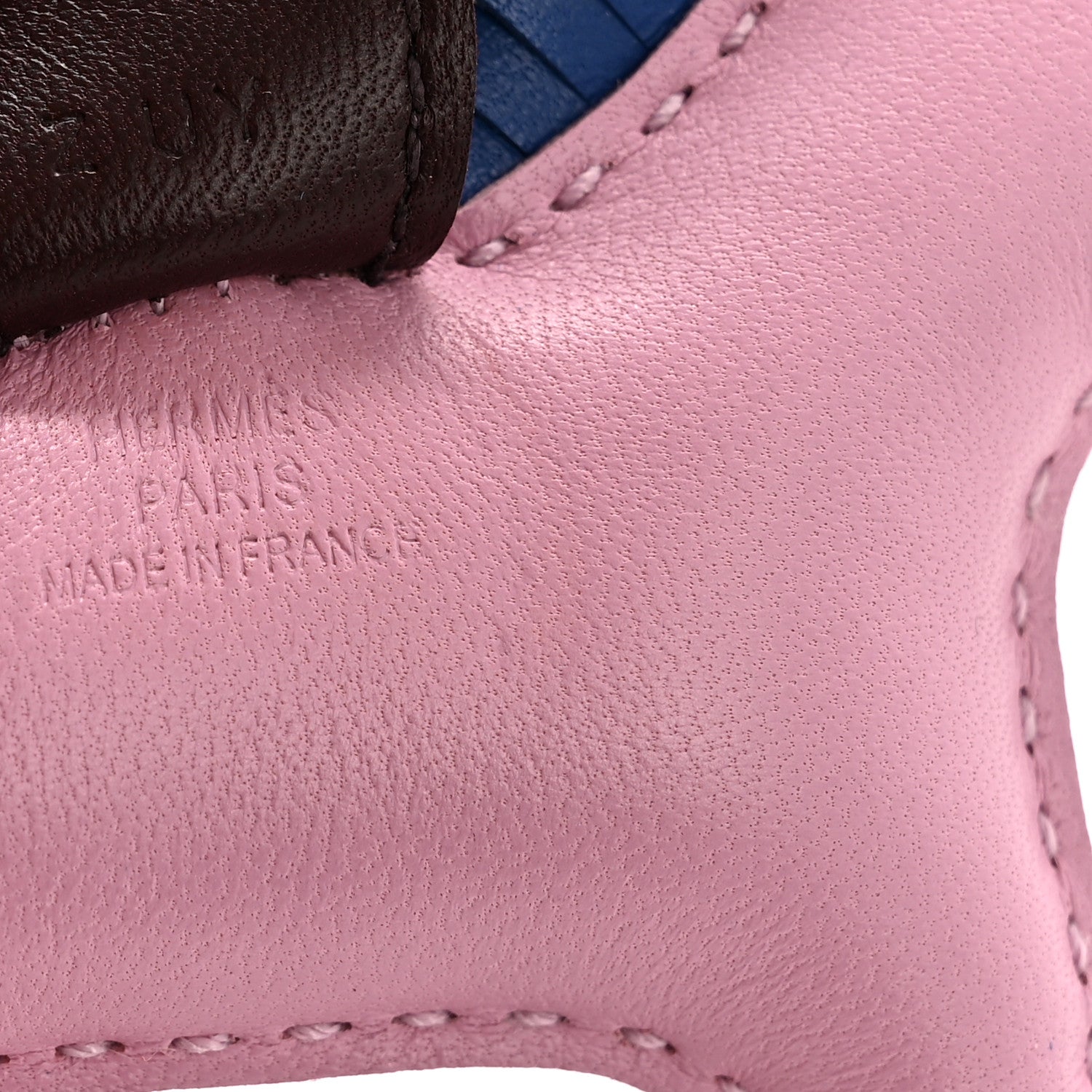 Hermes Milo Lambskin Grigri Rodeo Horse Bag Charm PM Mauve Sylvestre Bleu France Rouge Sellier 3 of 4