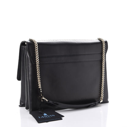 Lanvin Lambskin Studded Medium Sugar Flap Shoulder Bag Black 3 of 8