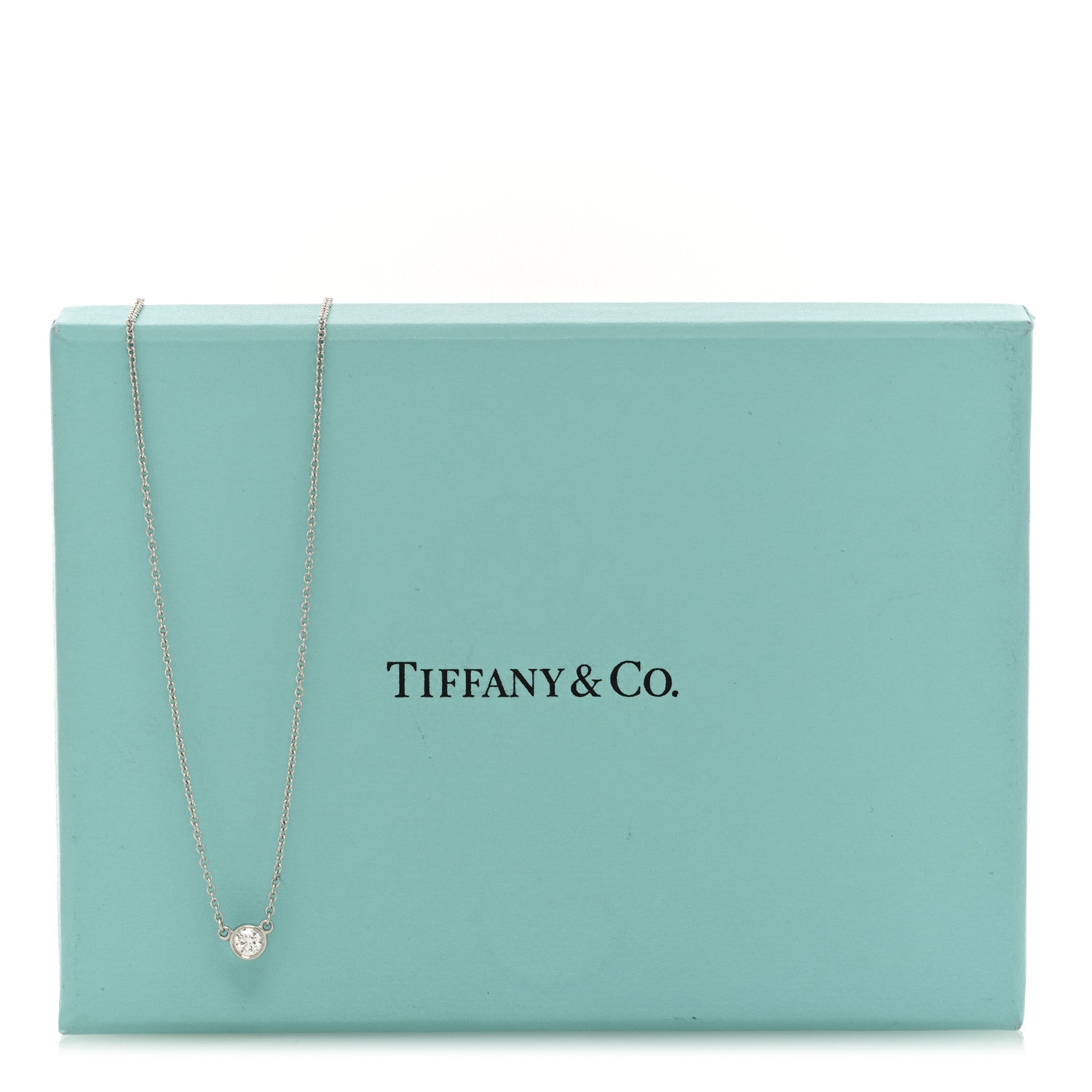 Tiffany Platinum Diamond .12ct Elsa Peretti Diamonds by the Yard Pendant Necklace 5 of 5