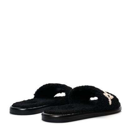 Louis Vuitton Shearling Magnetic Flat Mule 41 Black 4 of 9