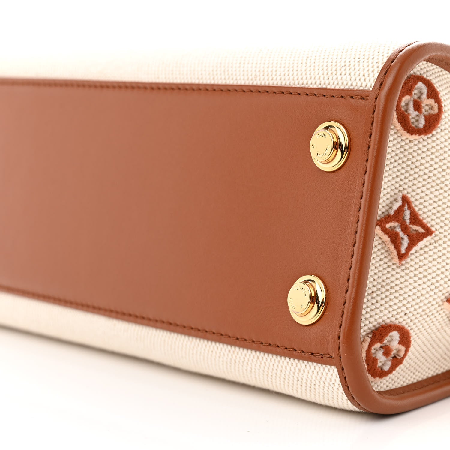 Louis Vuitton Canvas Calfskin Monogram On My Side PM Caramel Tan 9 of 10
