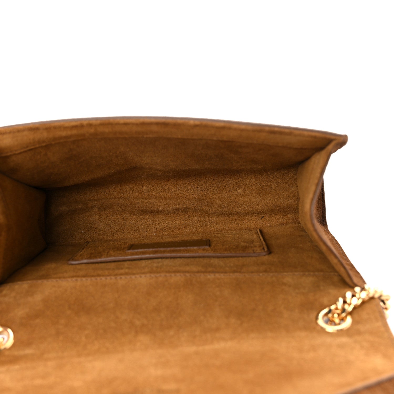 Saint Laurent Suede Fringe Baby Monogram Satchel Light Ocre 5 of 13