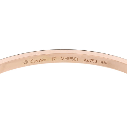 Cartier 18K Pink Gold Small LOVE Bracelet 17 7 of 8