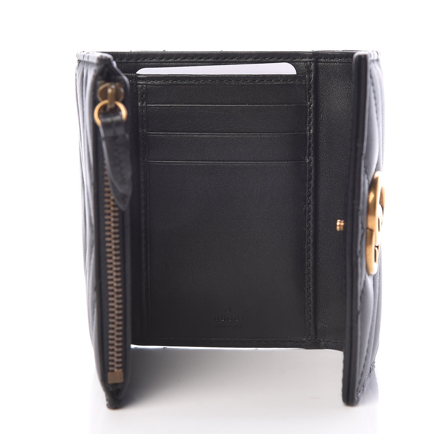 Gucci Calfskin Matelasse GG Marmont Wallet Black 5 of 8