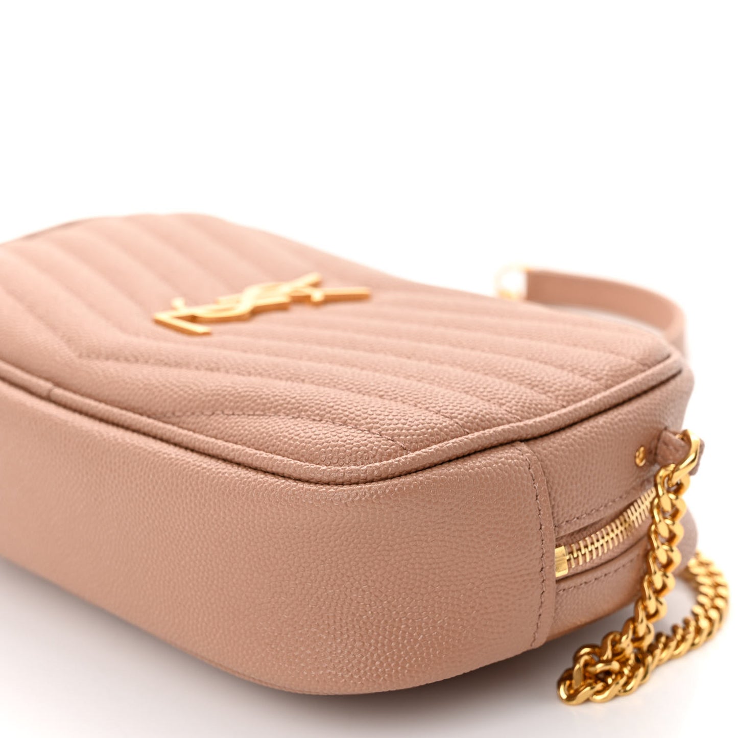 Grain De Poudre Matelasse Monogram Mini Lou Camera Bag Vintage Peach