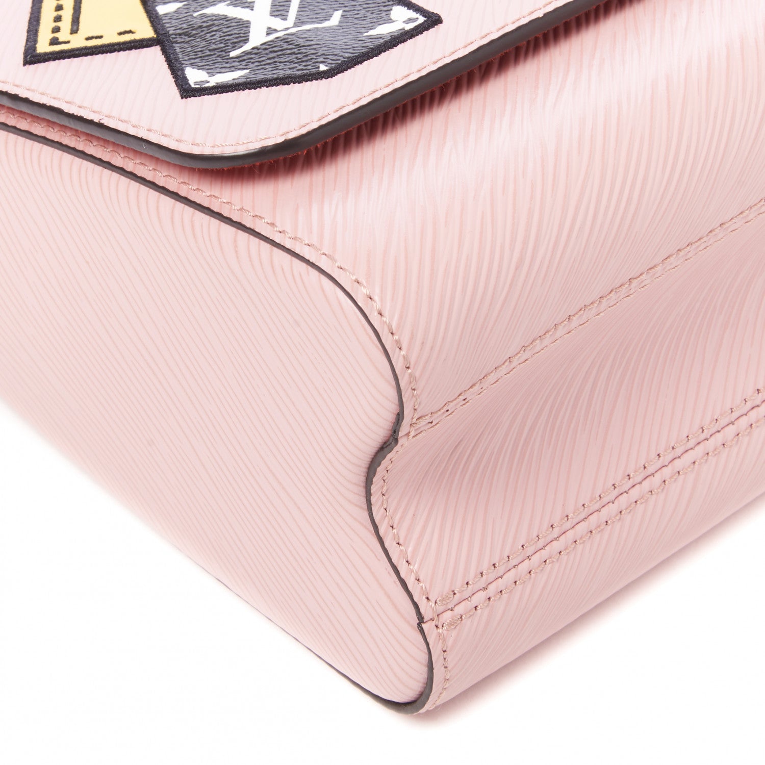 Louis Vuitton Epi Travel Stickers Twist Shoulder Bag MM Rose Ballerine 5 of 8