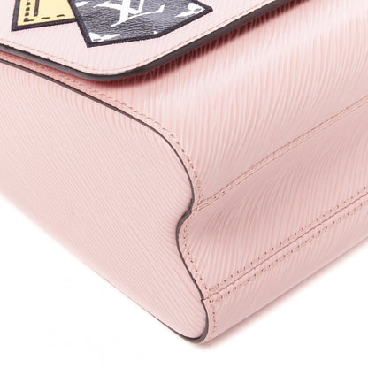 Louis Vuitton Epi Travel Stickers Twist Shoulder Bag MM Rose Ballerine 5 of 8