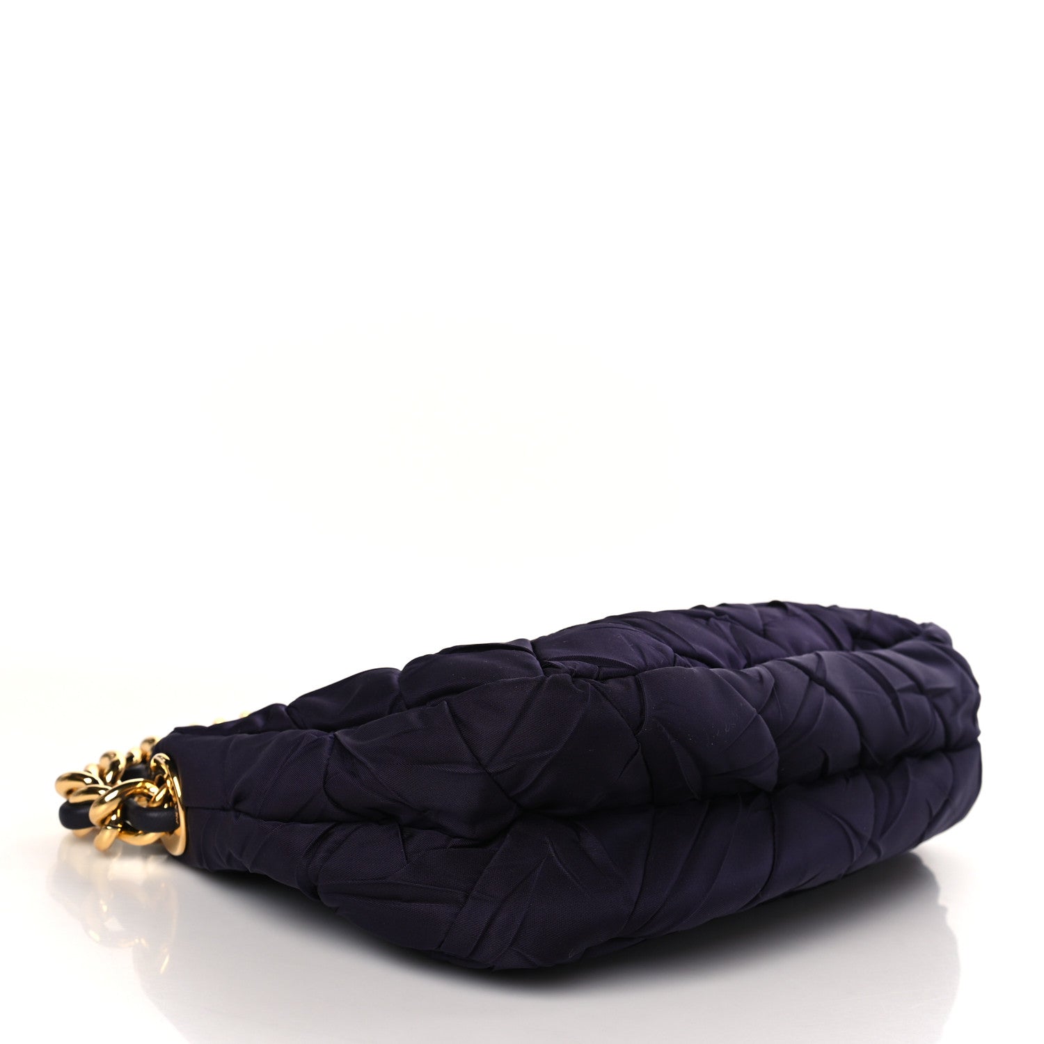 Prada Tessuto Nylon Chevron Quilted Shoulder Bag Plum 3 of 7