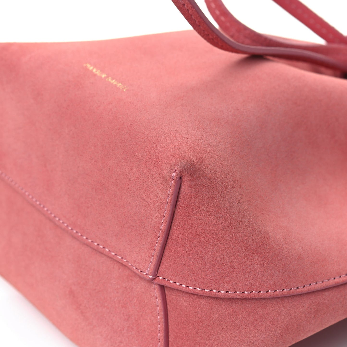 Suede Mini Mini Bucket Bag Blush