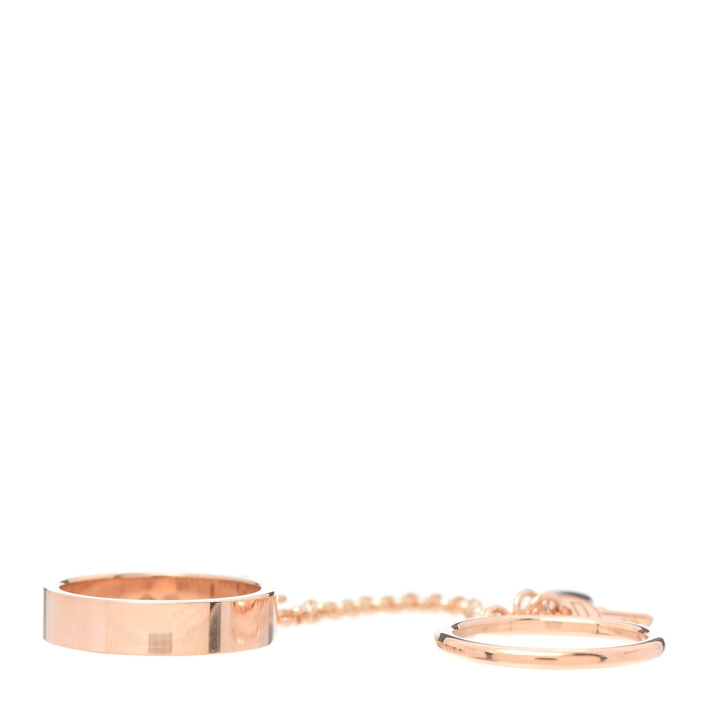 18K Rose Gold Kelly Clochette Double Ring 50 5.25