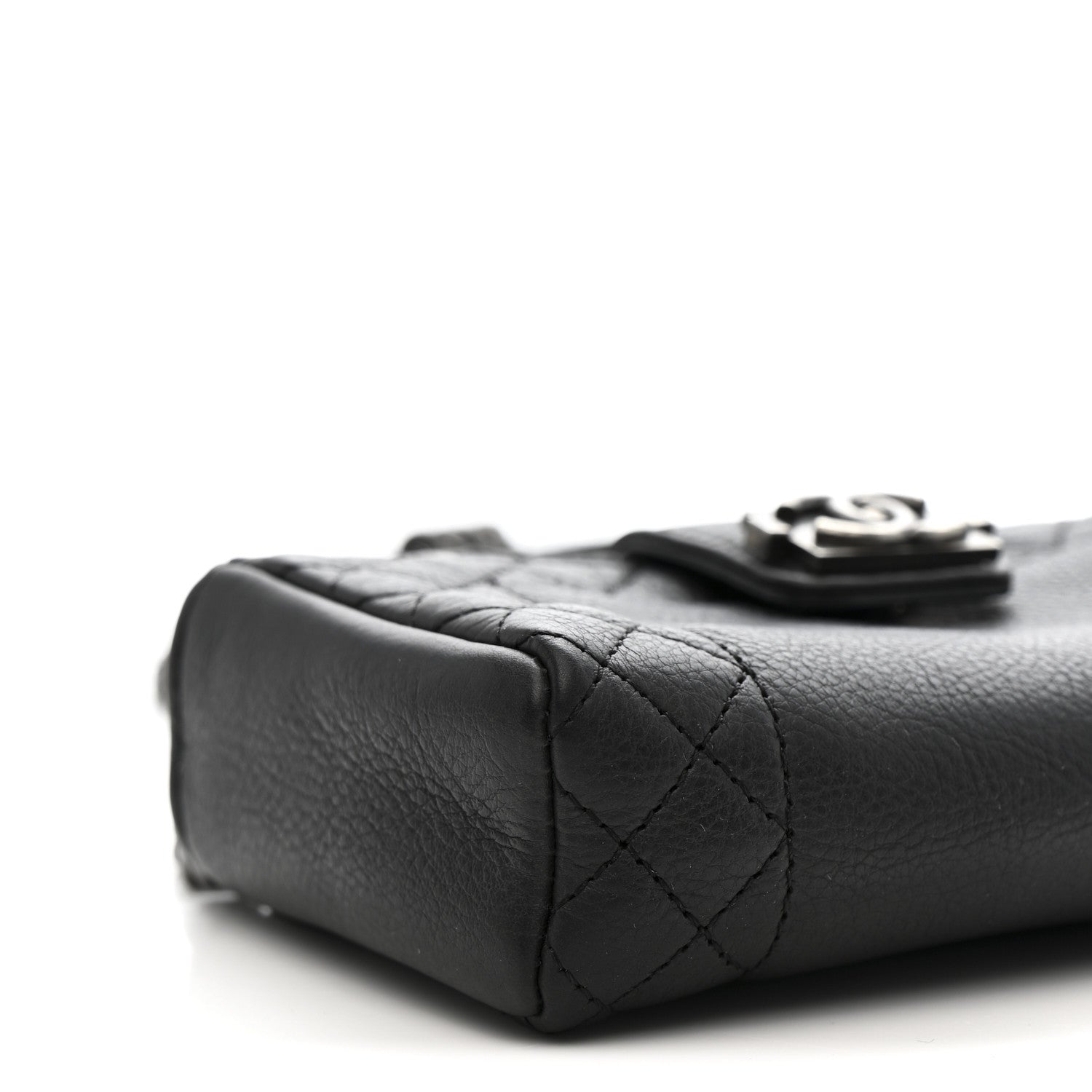 Chanel Calfskin Boy Reverso Mini Pochette Black 10 of 12