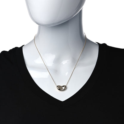 Tiffany 18K Yellow Gold 20mm Elsa Peretti Bean Pendant Necklace 4 of 14