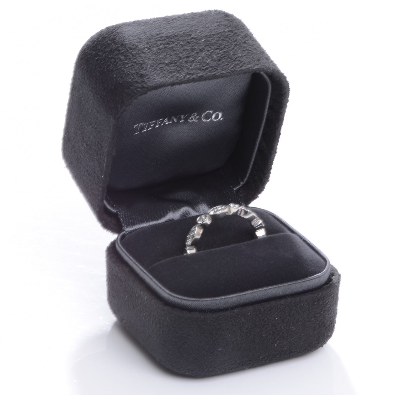 Tiffany Platinum Diamond Swing Ring 7 5 of 5