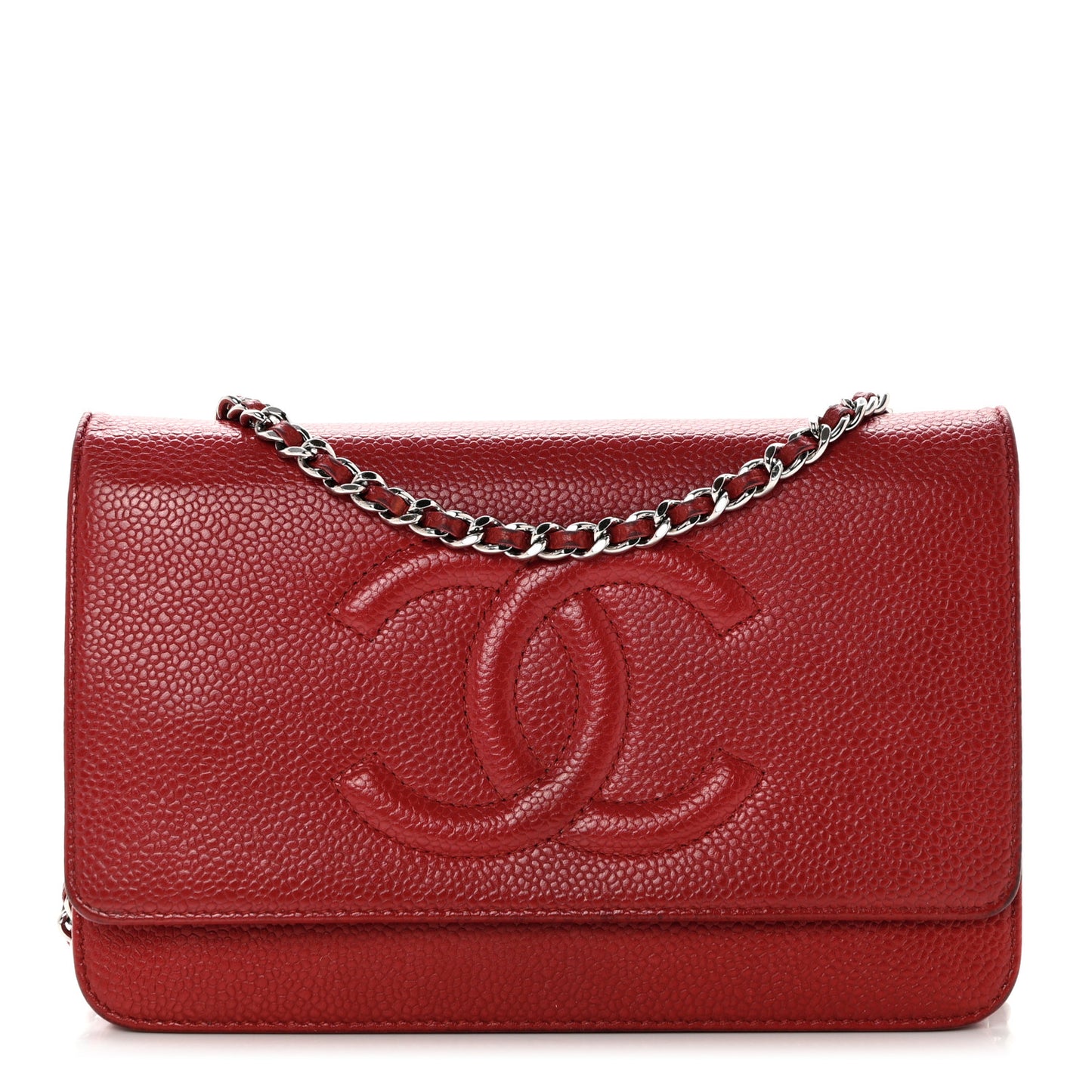 Caviar Timeless CC Wallet on Chain WOC Red