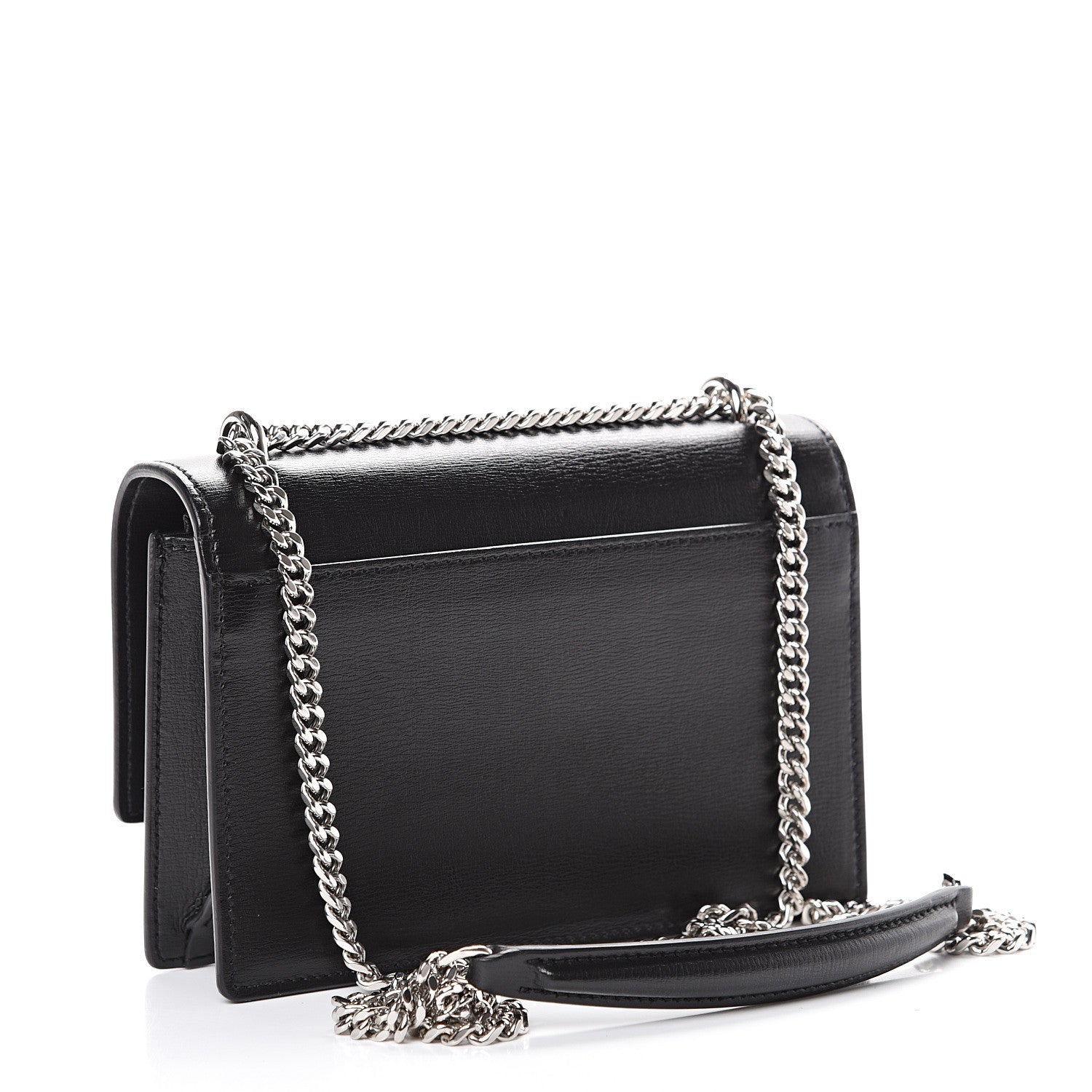 Saint Laurent Calfskin Monogram Sunset Chain Wallet Black 2 of 10