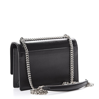 Saint Laurent Calfskin Monogram Sunset Chain Wallet Black 2 of 10