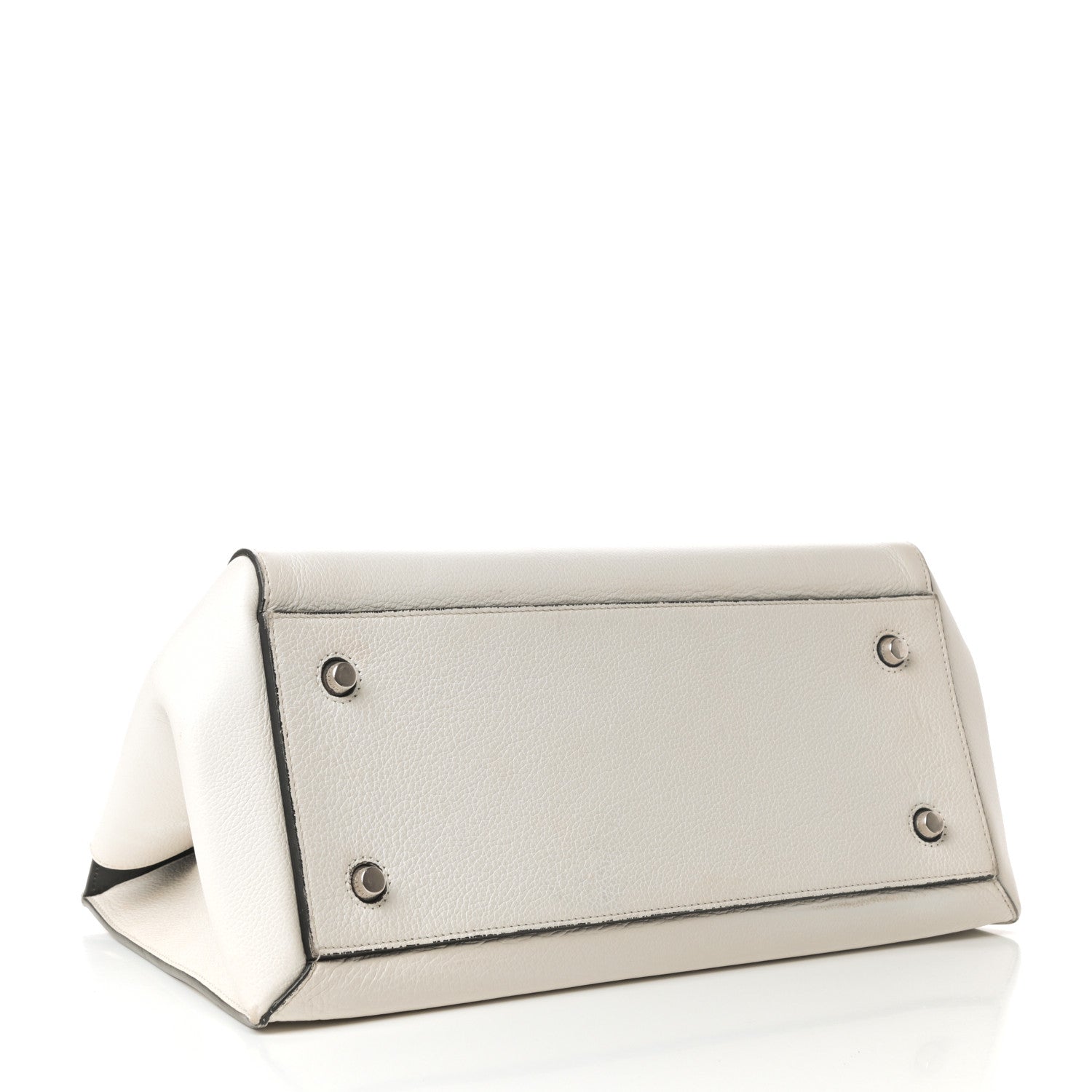 Celine Grained Calfskin Medium Edge Shoulder Bag White 4 of 9