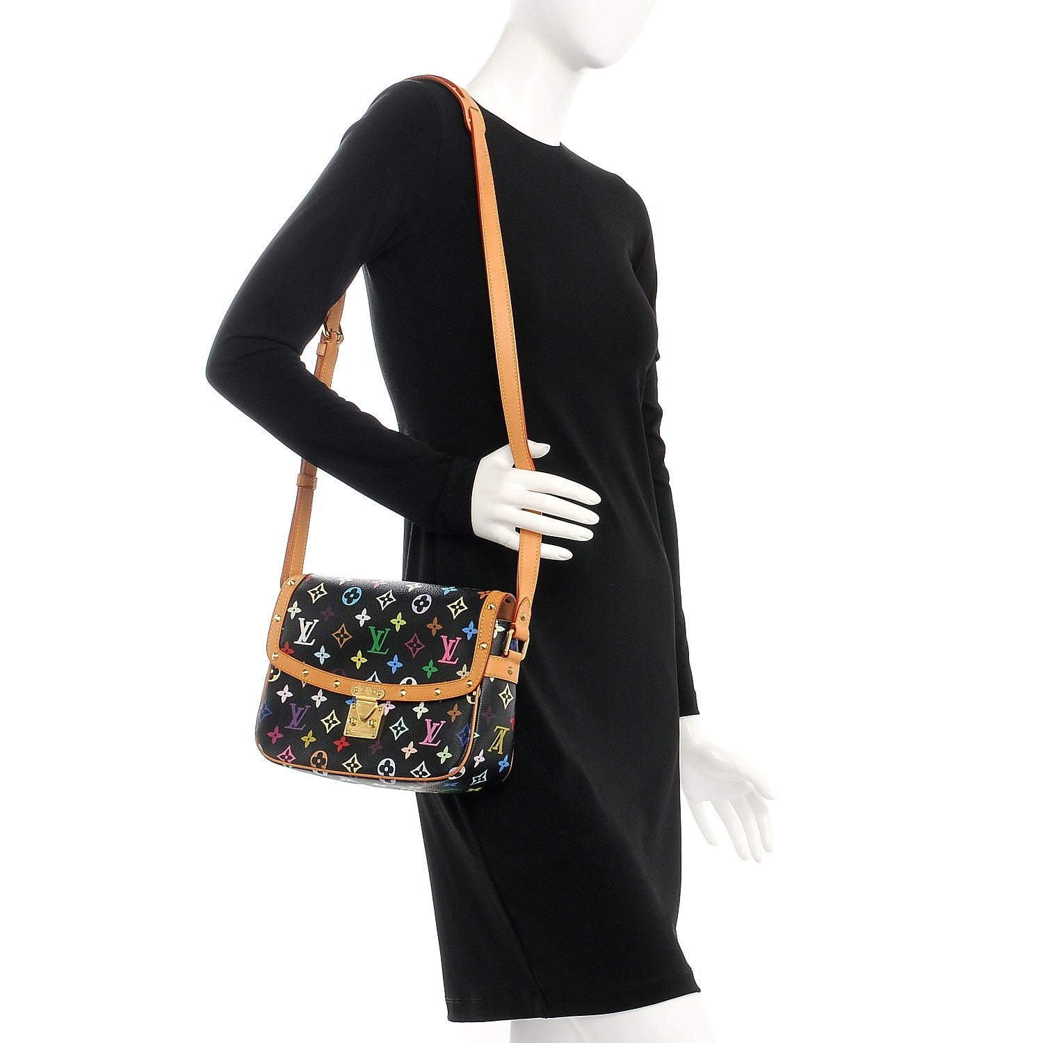 Louis Vuitton Monogram Multicolor Sologne Black 2 of 11
