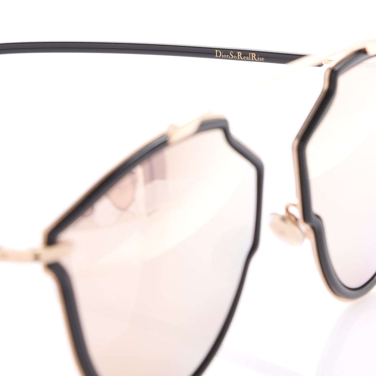 So Real Rise Sunglasses Rose Gold Black