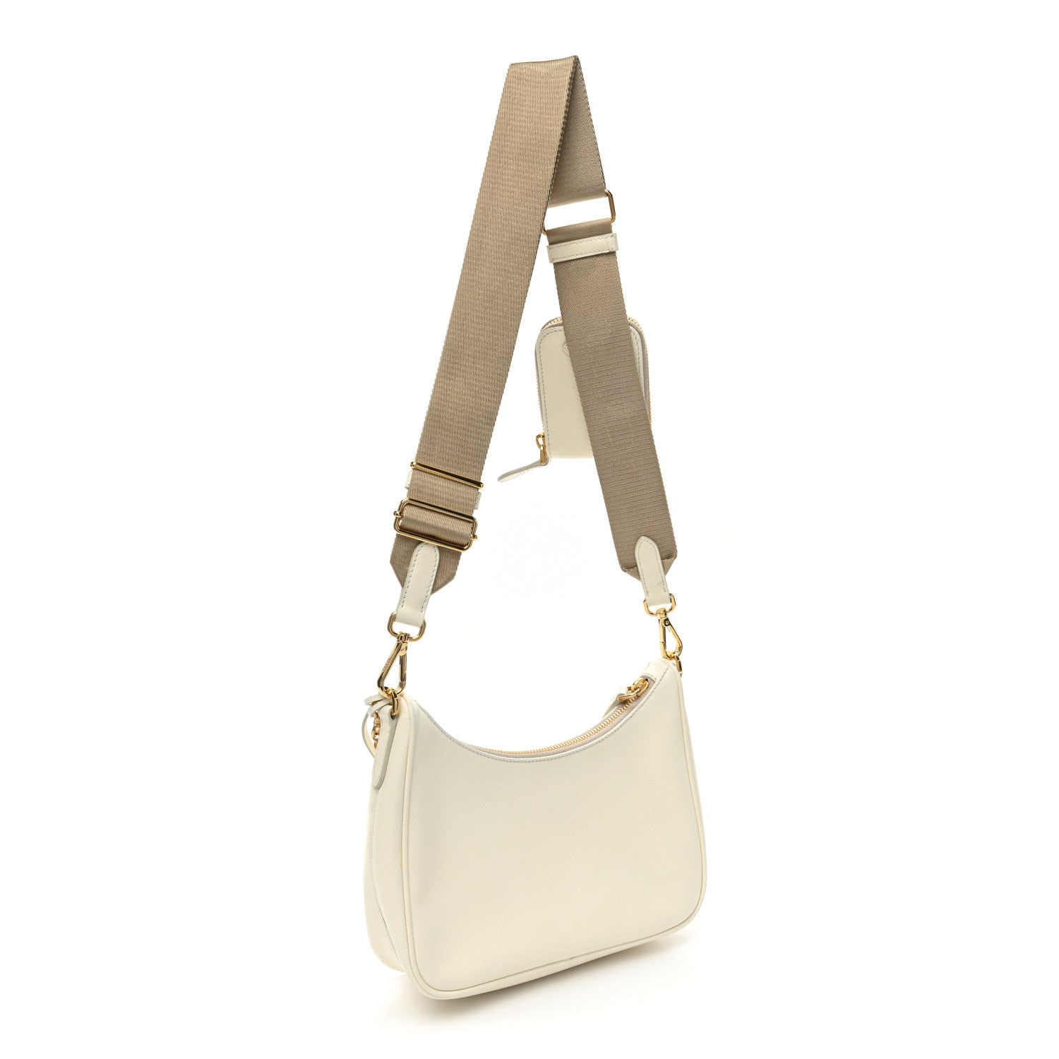 Prada Saffiano Lux Re-Edition 2005 Shoulder Bag White 3 of 12