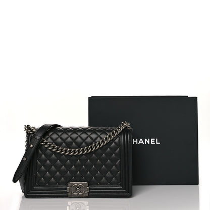 Chanel Caviar Quilted New Medium Boy Flap Black 10 of 10