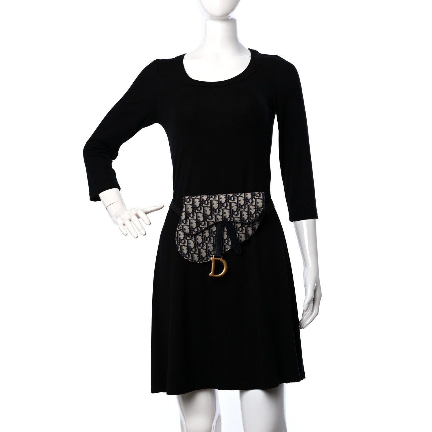 Christian Dior Oblique Saddle Belt Pouch Blue 2 of 8