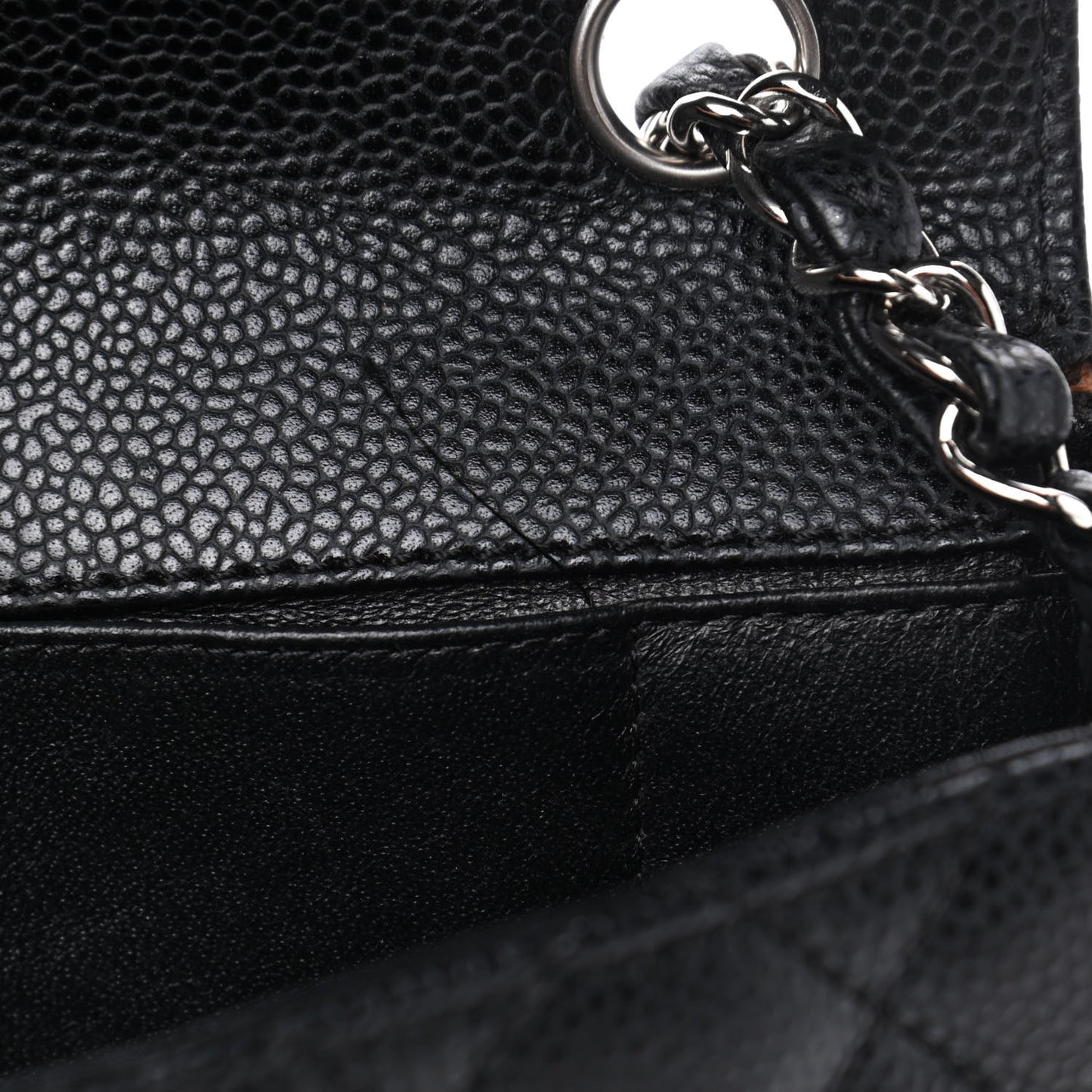 Caviar Quilted East West Flap Black