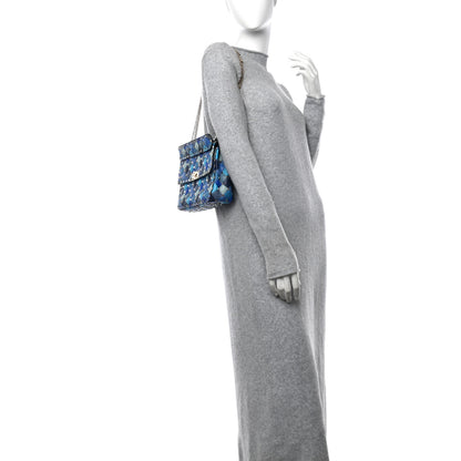 Valentino Garavani Lambskin Patchwork Medium Rockstud Spike Shoulder Bag Angel Blue 2 of 11